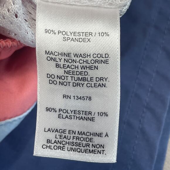 Vineyard Vines Striped Swim Trunks Color Block Youth Size Large 16 Pink/Sky/Blue - Picture 4 of 5